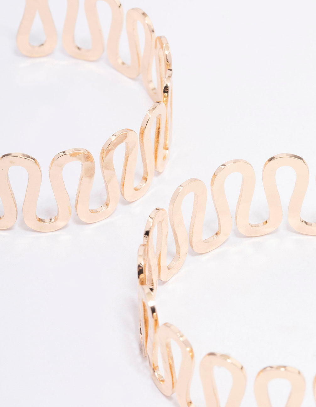 Large Gold Swirl Design Hoop Earrings for Beachy and Trendy Look