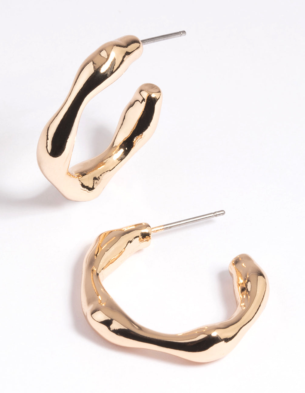 Stylish Gold Bamboo-Inspired Hoop Earrings for Trendy Looks