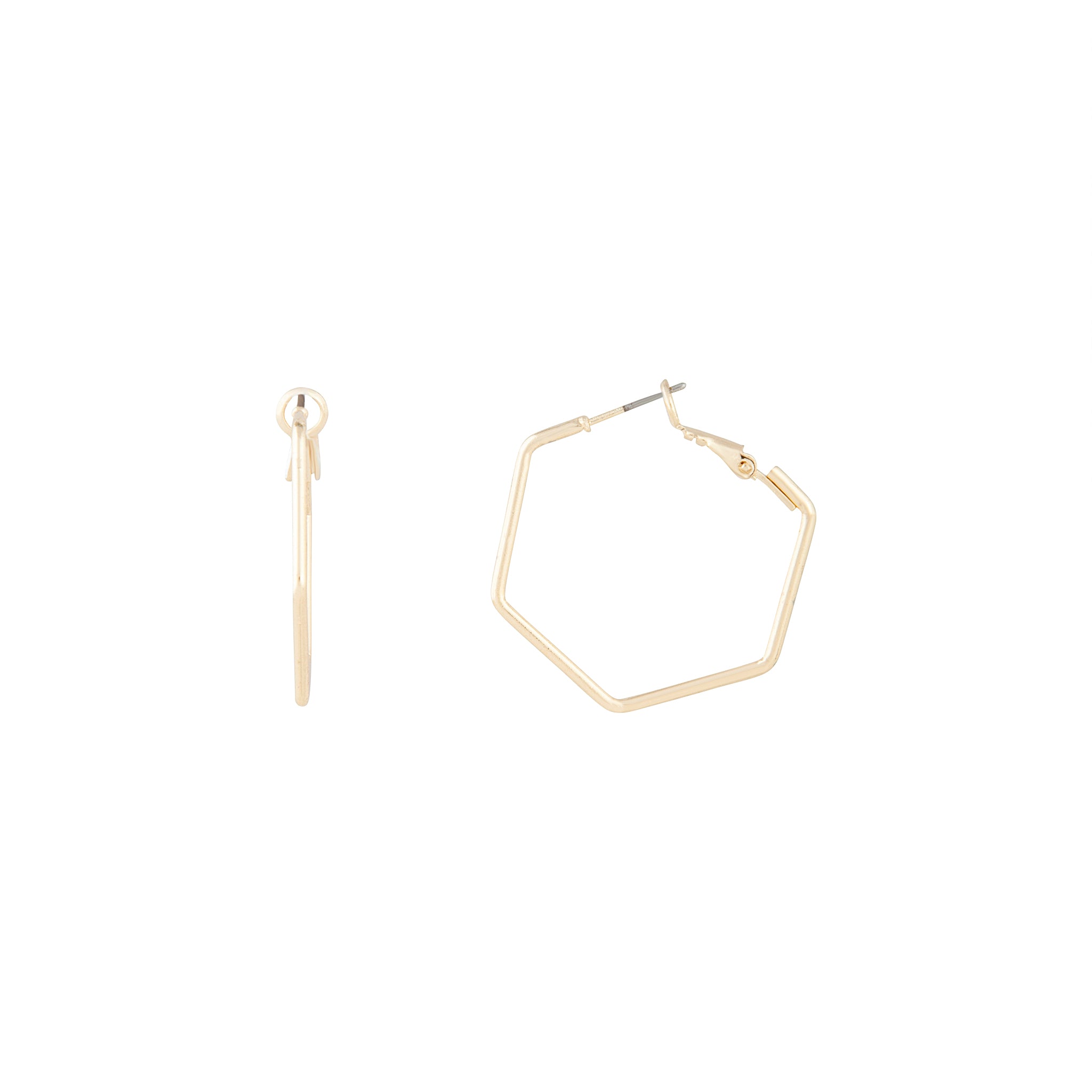 Exquisite Gold Hexagonal Hoop Earrings for Minimalist Jewelry Lovers