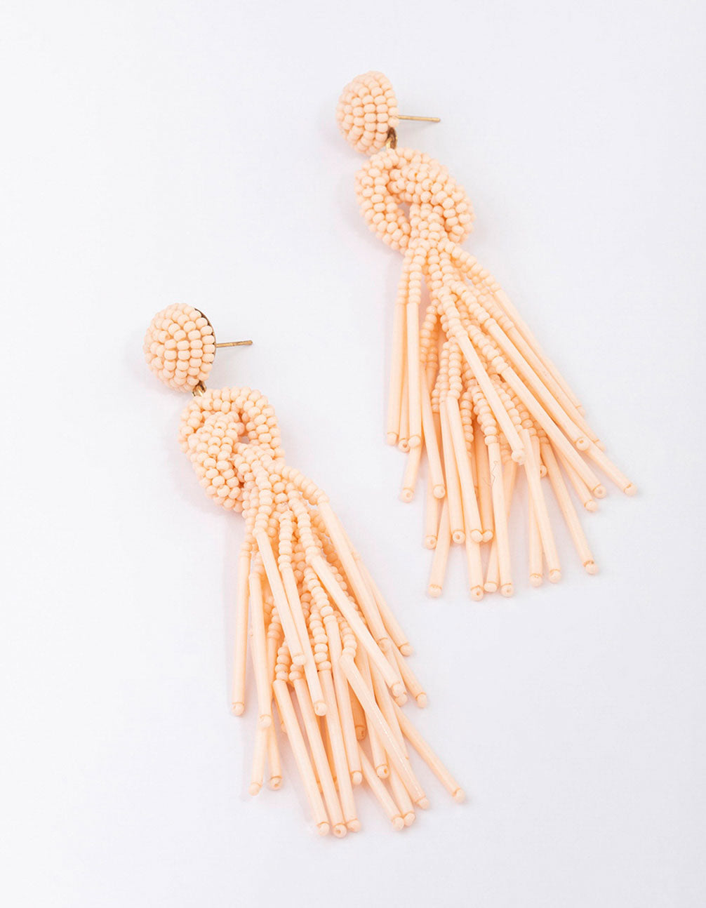 Stunning Gold Beaded Tassel Dangle Earrings for Fashionable Women