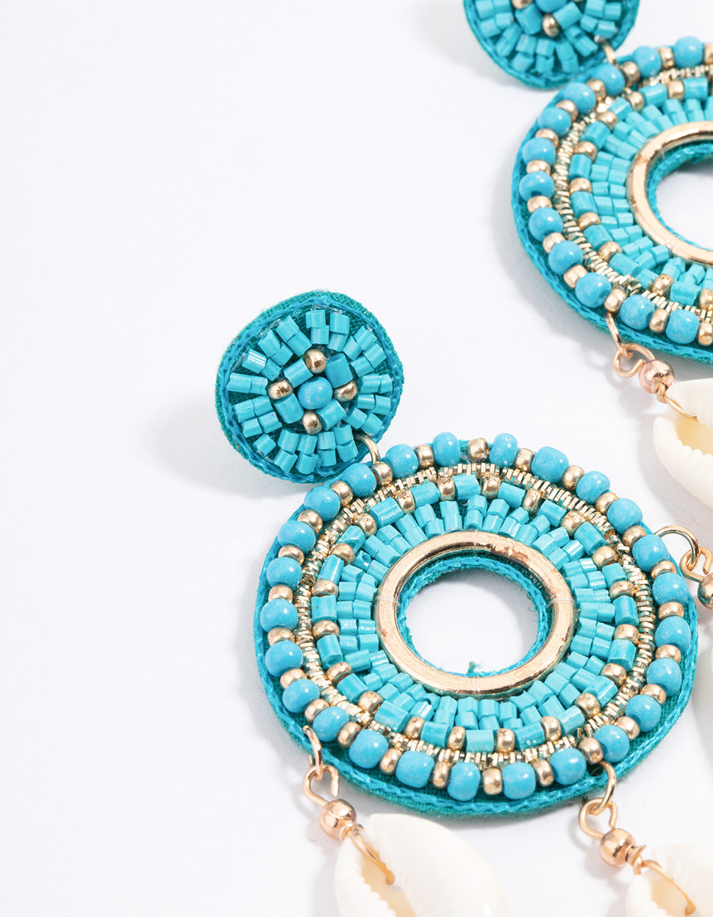 Stylish Gold Beaded Disc Earrings for a Statement Look