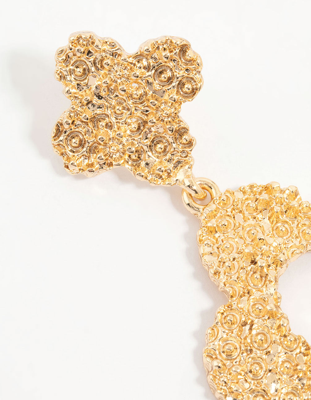Stylish Gold Hollow Floral Drop Earrings for Elegant Look