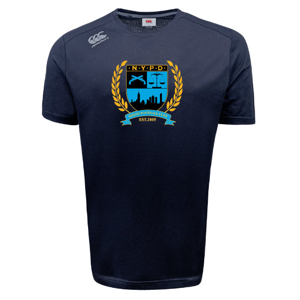 Canterbury's New York Police Dept. Rugby-themed Tempo Vapodri Athletic T-Shirt for Sports Enthusiasts