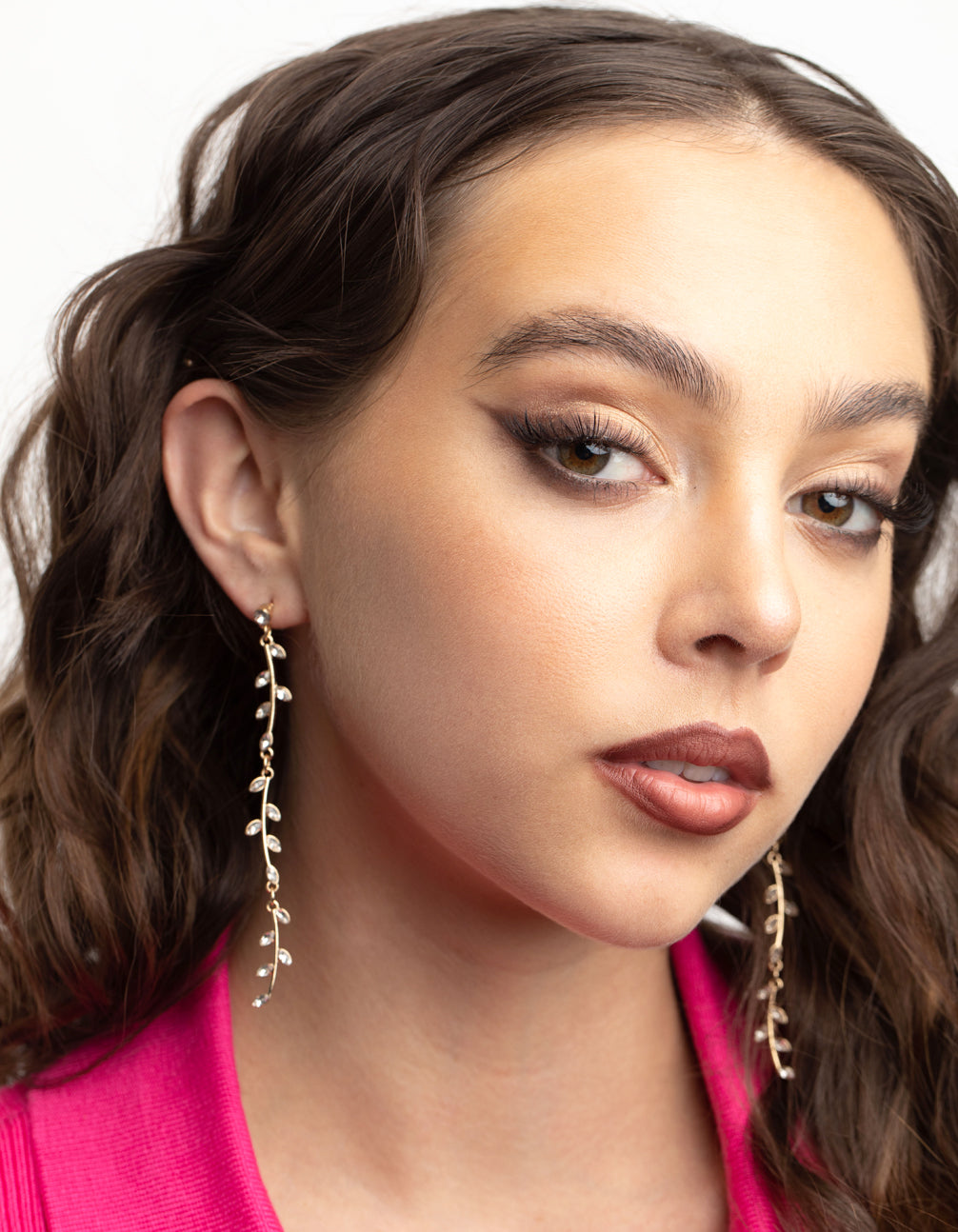 Stylish Gold Bendy Vine Drop Earrings for Fashionable Jewelry Lovers