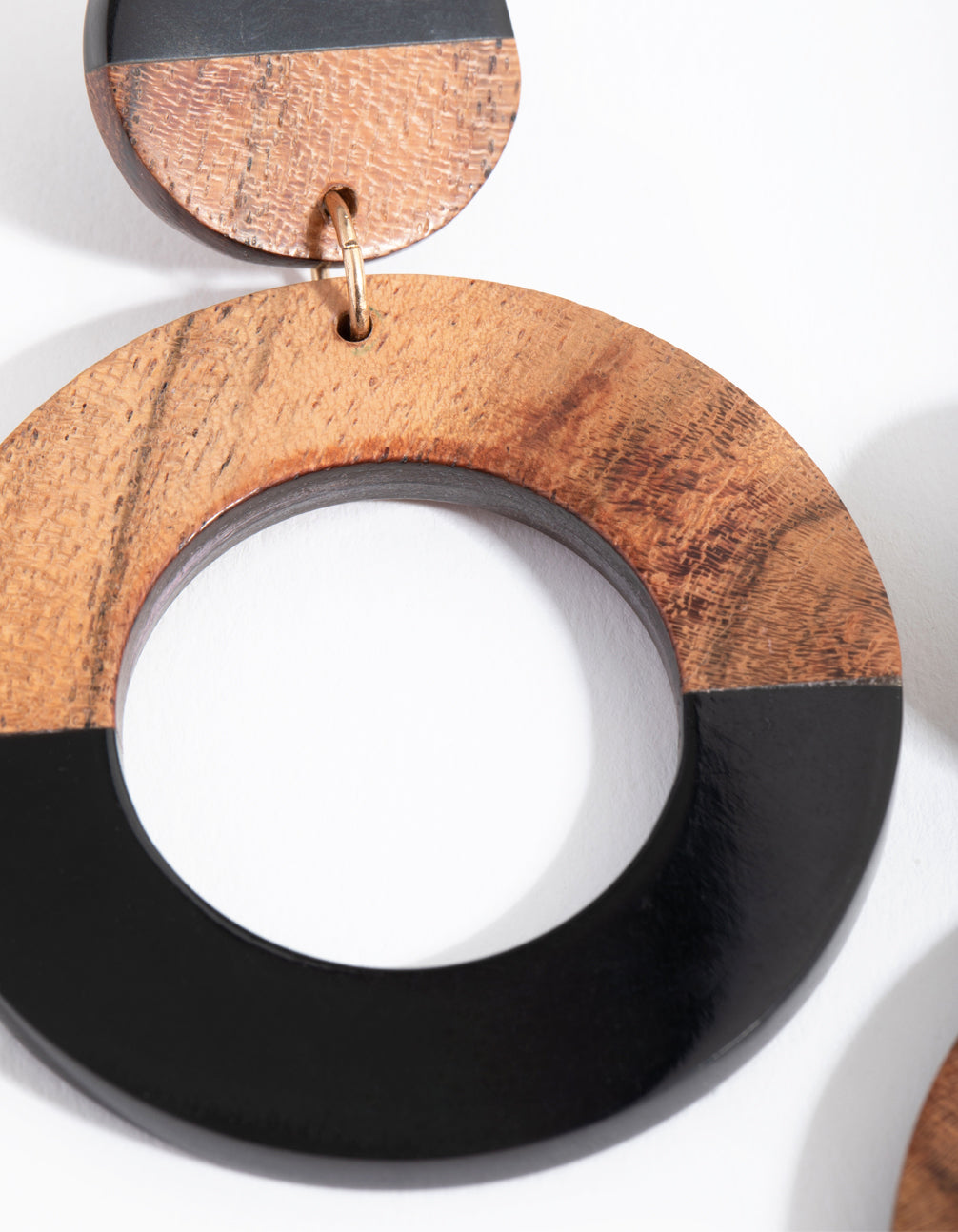 Stylish Acrylic and Wooden Drop Statement Earrings for Evening Wear