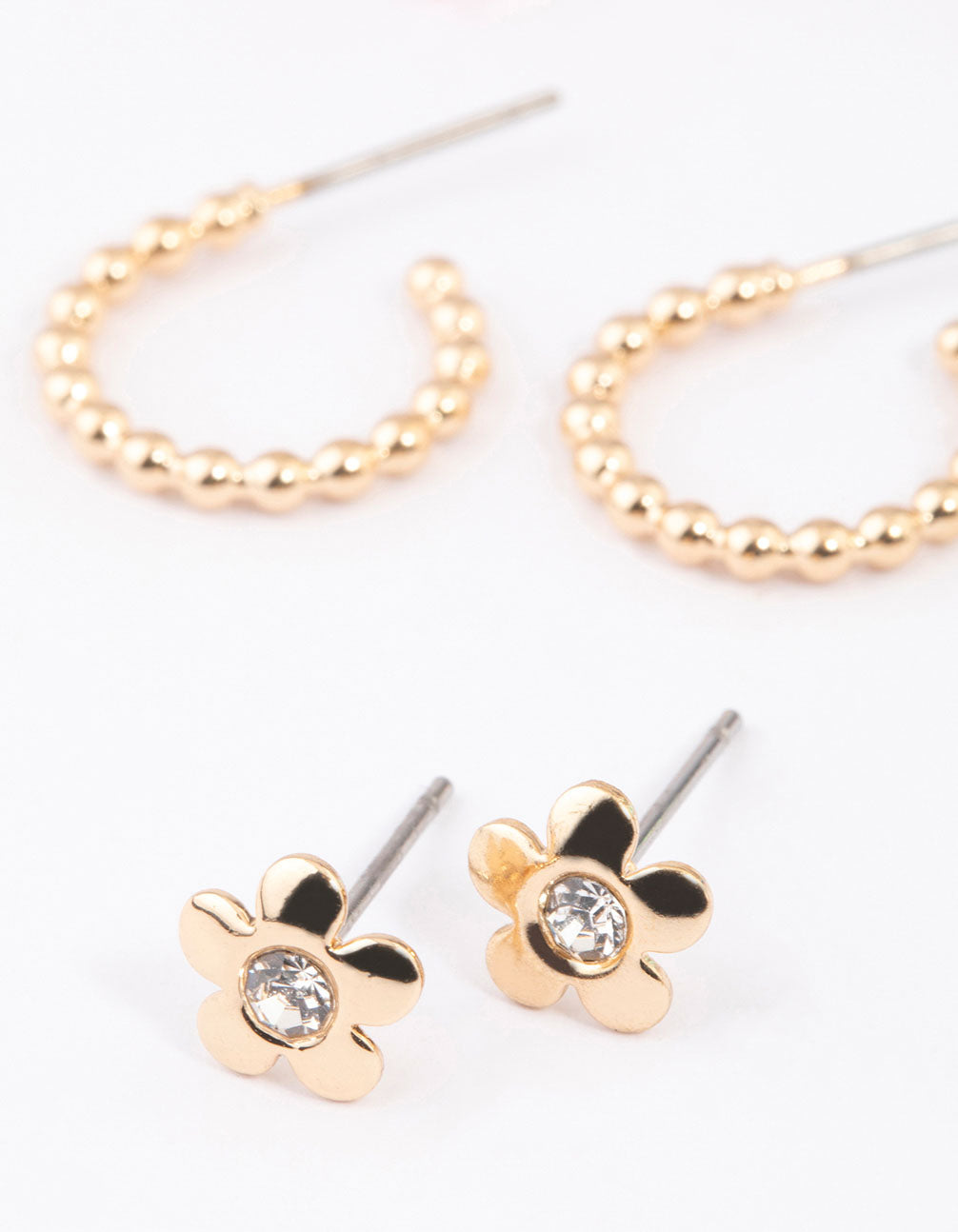 8-Piece Set of Gold Plated Butterfly and Garden Themed Earrings