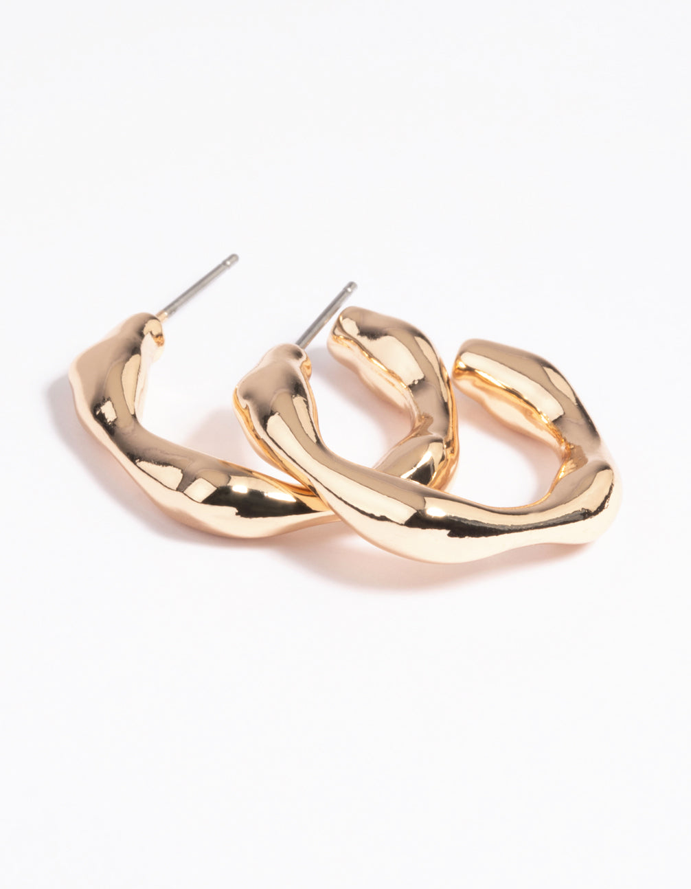 Stylish Gold Bamboo-Inspired Hoop Earrings for Trendy Looks