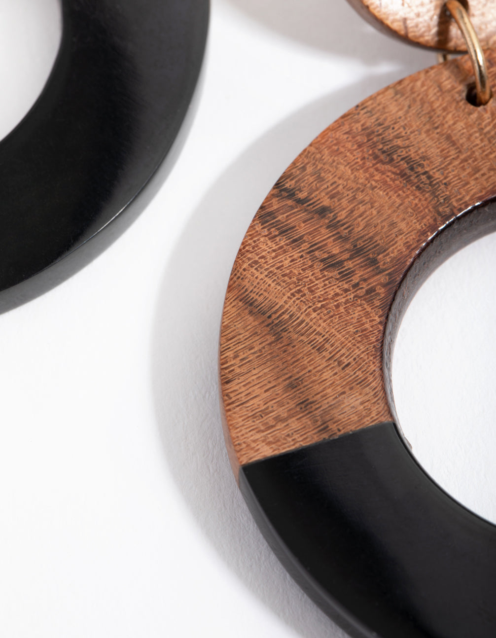 Stylish Acrylic and Wooden Drop Statement Earrings for Evening Wear